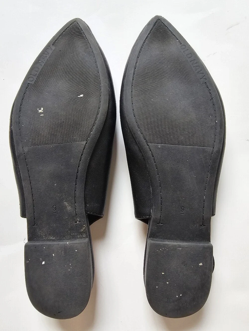 Old Navy 9 Black Pointed Slingback Flats with Cross Strap - Picture 7 of 7